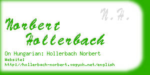 norbert hollerbach business card
